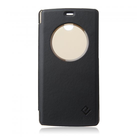 Original Protective Case S-View Flip Cover Battery Case for ECOO E04 Smartphone- Black