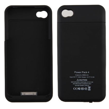 2000mAh Rechargeable External Battery Case for iPhone4/4S