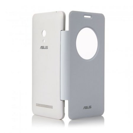 Original S-View Flip Cover Case Leather Case for Zenfone 5 Smartphone White