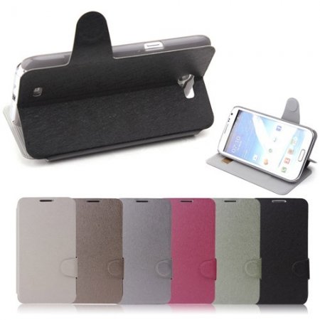 Protective Flip Cover Stand Leather Case for Samsung Note Ⅱ 6 Colors