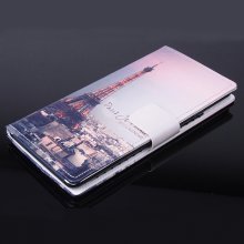 Fashion Painting Tower Flip Cover Stand Case For Doogee DG550 Smartphone