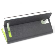 Protective PU Leather Flip Case for Elephone P2000 Smartphone Black