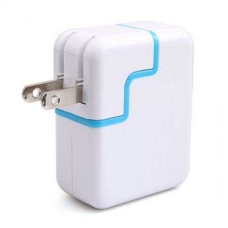 Dual USB 3.1A 17W FAST AC Travel Wall Charger for Apple iPad Air Blue