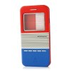 Leather Flip Cover Stand Case for iPhone 6 Red ＆Blue