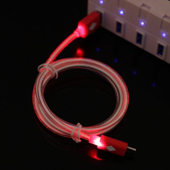 Portable Micro USB Data Cable With LED Light