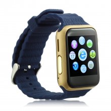 Marknano V9 Smart Watch Phone Bluetooth Watch 1.54 inch Heart Rate Dark Blue&Gold