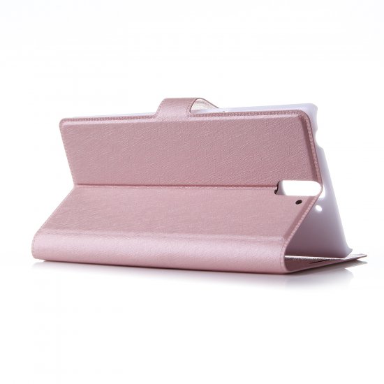 Fashion Flower Show Leather Stand Case Cover for Oneplus Smartphone Champagne