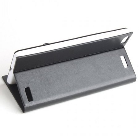 Protective PU Leather Flip Case for JIAYU G6 Smartphone Black