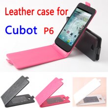 Protective Leather Flip Case Cover for Cubot P6 Smartphone 3-color