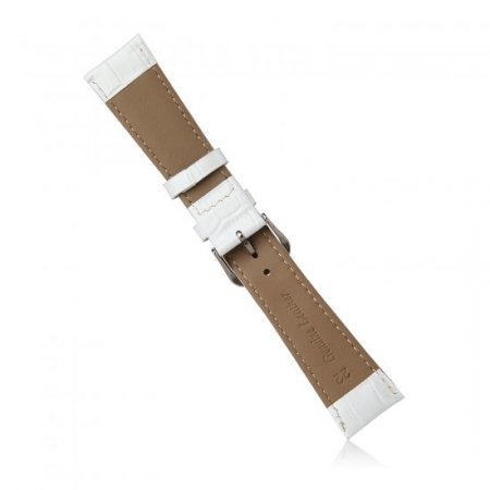 Crocodile Split Leather Buckle Watch Bands Straps For Apple Watch 38mm&42mm White