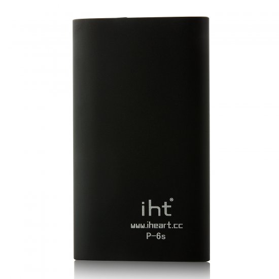 IHT P-6S 6600mAh Power Bank with 3-in-1 USB Cable for Smartphone Black