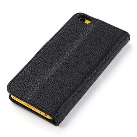 Magnetic Closure Protective Flip Cover Stand Litchi Stripe Leather Case for iPhone5c