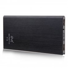 IHT P-18 18000mAh Dual USB Power Bank for iPhone iPad Smartphone - Black