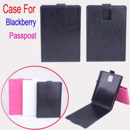 Protective PU Leather Flip Case for Blackberry Passport Smartphone White