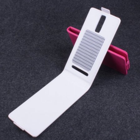 Leather Flip Cover Stand Case for Elephone G6 Smartphone White