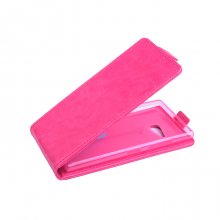Leather Flip Cover Case Stand Nokia Lumia 730 Smartphone Pink