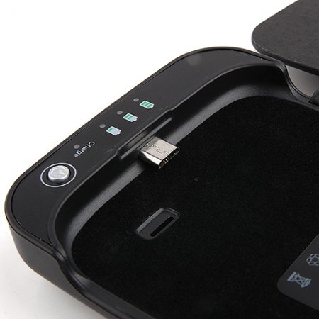 3800mA Battery Case Power Pack Case Cover For for Samsung Galaxy S4 Black