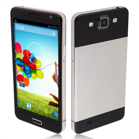 Tengda T94 Smartphone Android 4.2 MTK6589 Quad Core 1G 4G 5.0 Inch HD Screen 8.0MP Camera- Black & White