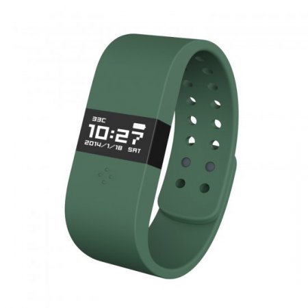 ERI Fitness Activity Tracker Bracelet Pedometer Sleep Monitor for Android ArmyGreen