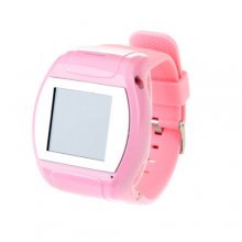 MQ007 Watch Phone Quad Band 1.5 Inch Touch Screen Camera Bluetooth FM Cellphone with Bluetooth Earphone - Pink
