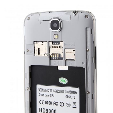 HD9000 Smartphone Android 4.2 MTK6589 1GB 8GB 6.0 Inch HD 3G OTG Air Gesture - Black