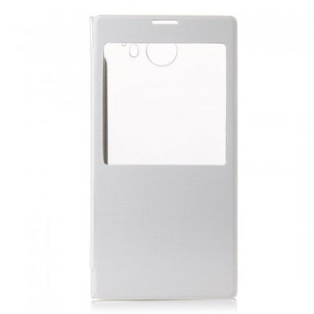 Original S-View Flip Cover Case Protective Case for iNew V3 Smarthphone White