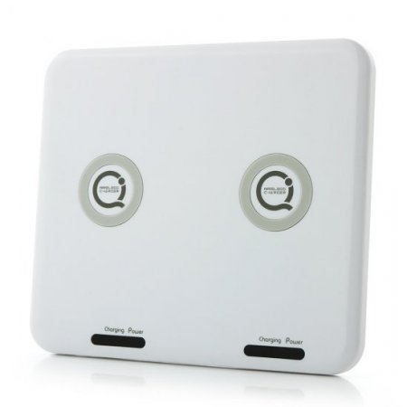 QI 6.6 Inch 2-in-1 Wireless Charger for QI Standard Smartphone White