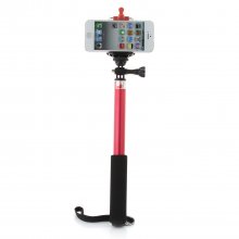 iht Mini Monopod Selfie Handheld Monopod Stick for iOS and Android Red