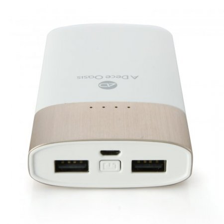 ADO KPOW8 9000mAh QC2.0 Two-way Quick Charge Power Bank Dual USB Output White
