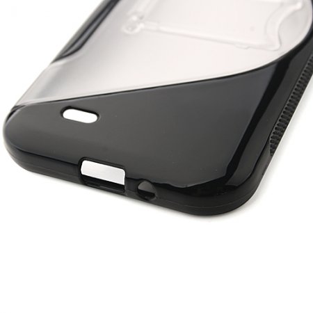 Silica Gel Protective Stand Case for Samsung GALAXY S4 Black