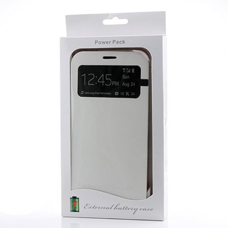 Leather Power Pack External Battery Case for Samsung I9200 - Two-color Optional