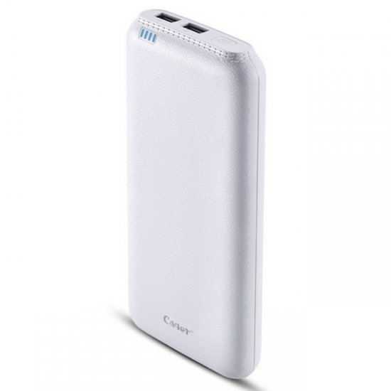 Cager B20000 Double USB Port 20000mAh Smart Power Bank For Smartphones Tablet PC White