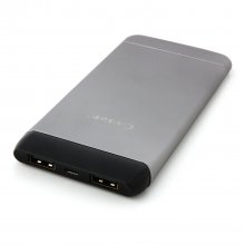 Cager S15 5500mAh Ultrathin Double USB Power Bank for Smartphones Tablet PC Gray