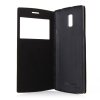 Leather View Flip Cover Case for DOOGEE KISSME DG580 Smartphone Black