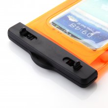 Durable Sealed Waterproof Phone Bag Underwater Back Cover Case Orange