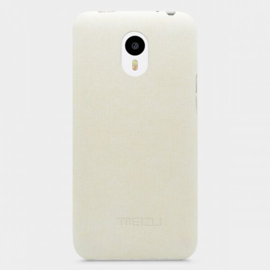 Original Leather Protective Back Cover Case for MEIZU m1 note Smartphone White