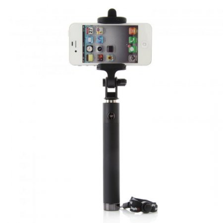 Dispho Original Bluetooth Selfie Stick Integrated Foldable Smart Shooting Aid Black