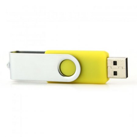 Portable SSK Metal USB Plug Flash Memory U Disk 16GB Yellow