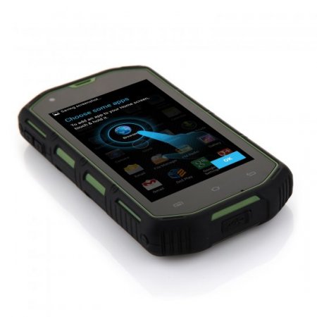 H5 Smartphone IP68 Android 4.2 MTK6572W Dual Core 4.0 Inch 3G Green