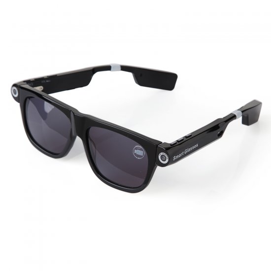 V5 Smart Glasses Camera Bluetooth Call and Music with Flash Light Mic. GPS Dark Brown