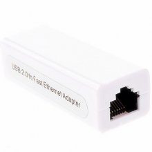 Mini USB 2.0 to Fast Ethernet Network Converter Adapter White