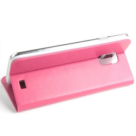 Fashion Leather Flip Case Cover for DOOGEE VOYAGER2 DG310 Smartphone Rosy