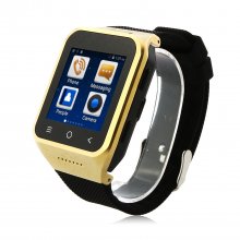 ZGPAX S8 Watch Phone Android 4.4 MTK6572W Dual Core 1.54 Inch 3G 512MB 8GB GPS Golden