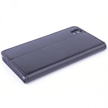 Leather Flip Cover Case Stand for Elephone G7 Smartphone Black