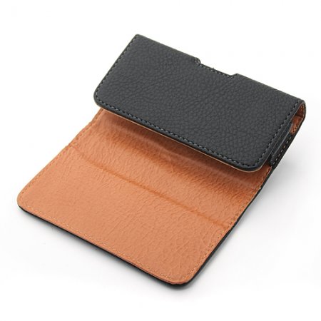 Magnetic Closure Protective Leather Case Cover for iPhone 4/4S Sony ST25i HTC ONE V Black