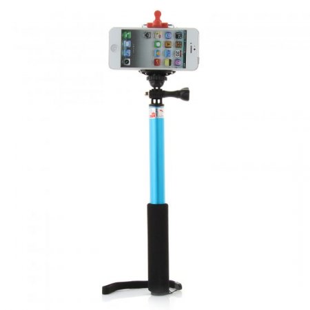 iht Mini Monopod Selfie Handheld Monopod Stick for iOS and Android Blue