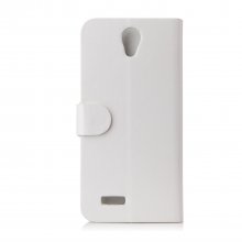 Fashion Leather Flip Case Cover for DOOGEE MINT DG330 Smartphone White