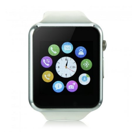 iCou I6 Smart Watch Phone 1.54 Inch Touch Screen Bluetooth Camera FM White