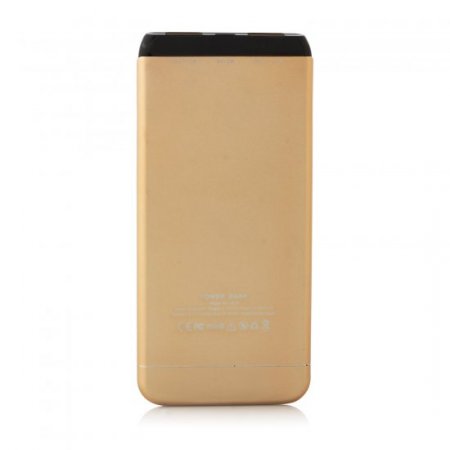 Cager S15 5500mAh Ultrathin Double USB Power Bank for Smartphones Tablet PC Golden
