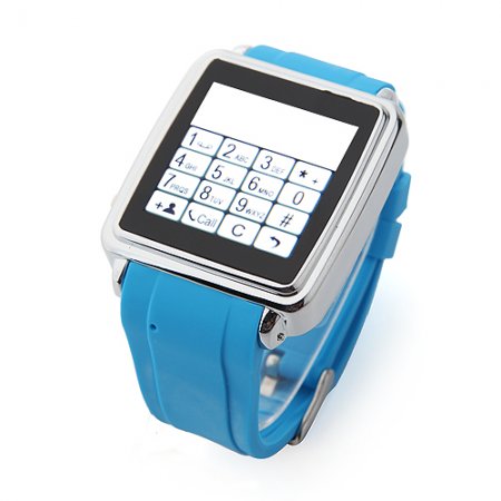 Brand New Smart Bluetooth Watch 1.6 Inch with Call SMS Sync Function for Android iOS Phone- Blue